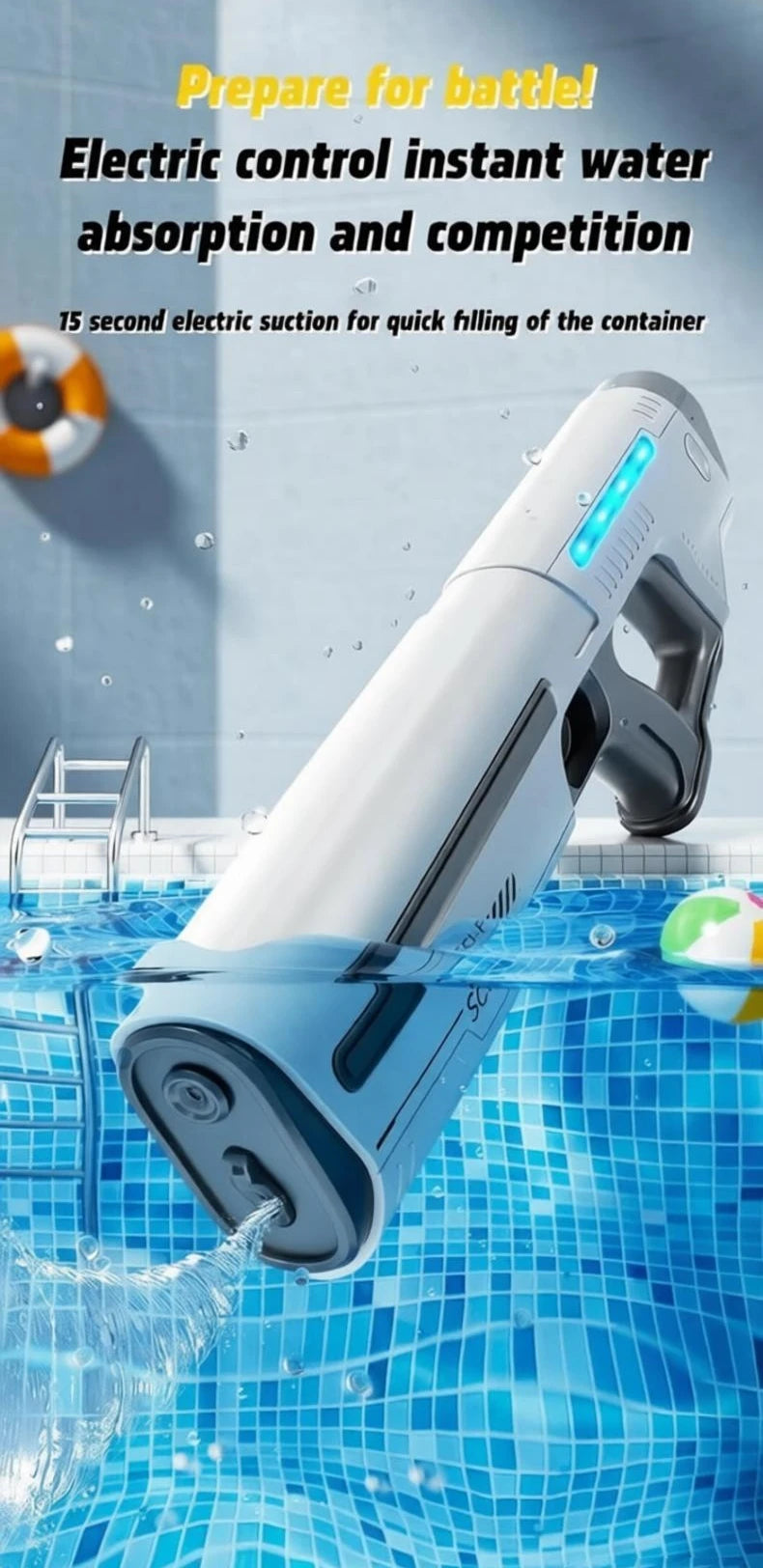 AquaStorm Pro™ | Pistolet à Eau Électrique Haute Pression