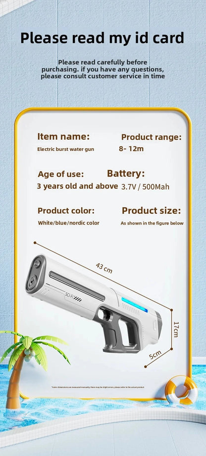 AquaStorm Pro™ | Pistolet à Eau Électrique Haute Pression